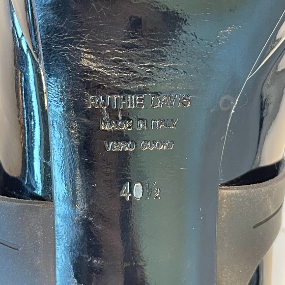 Ruthie Davis Black Mary Jane 4.5" High Heels Pumps US 10 - Picture 9 of 9